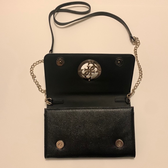Guess Black Bag with Gold Hardware (clutch & crossbody) - Picture 5 of 11